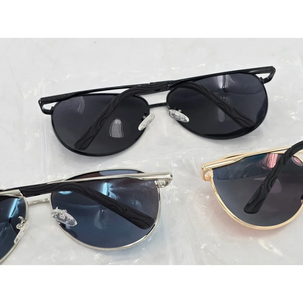 Style Aviator Sunglasses Unisex OS Multicolor Mirrored Lens Metal Frame -NEW